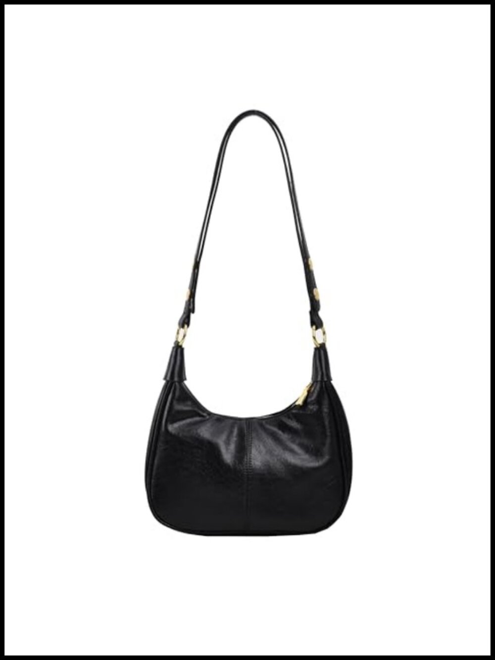PU Leather Hobo Shoulder Bag Adjustable Strap Underarm Purse